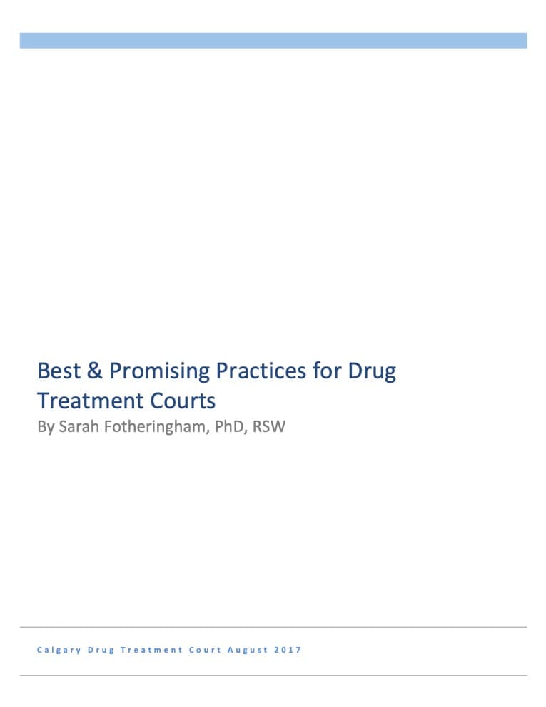 Best & Promising Practices for Drug Treatment Courts